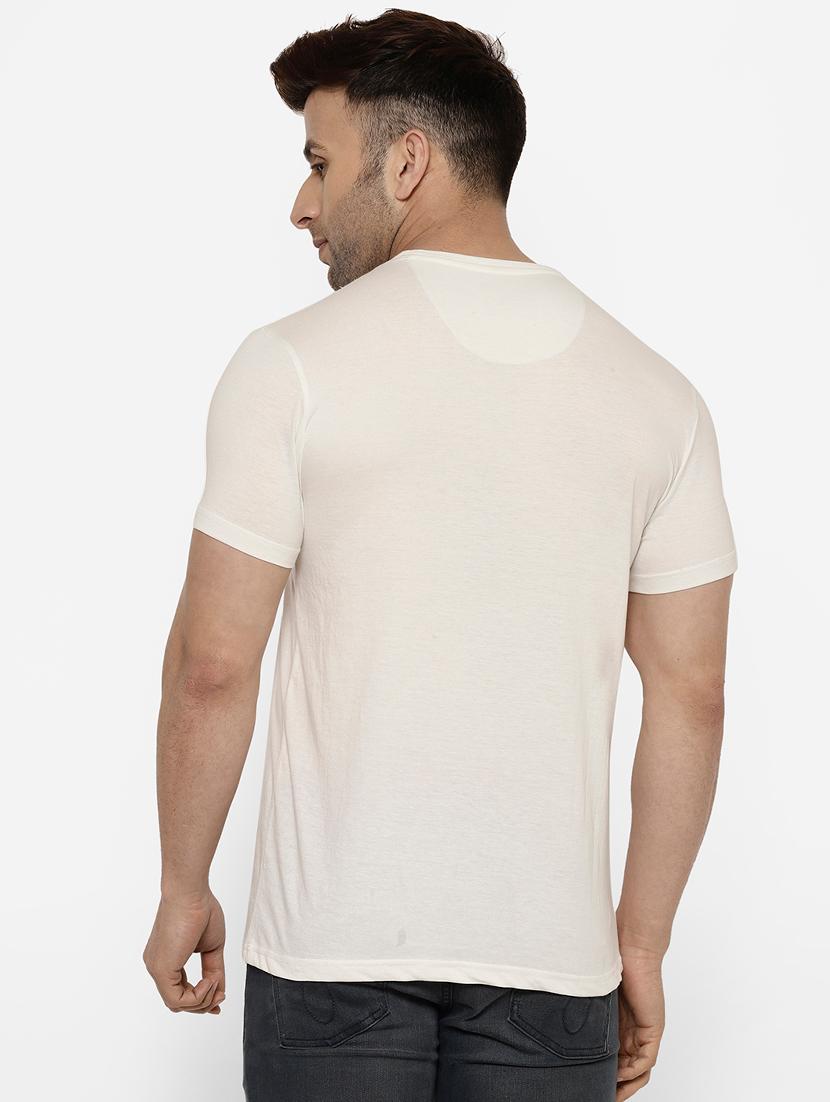 off white solid t-shirt - 17600389 - Zoom Image - 2