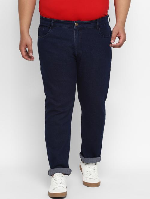 dark blue plain denim jeans - 17603102 - Very Small Image - 1