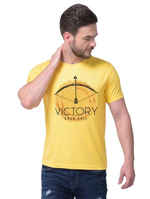 yellow printed t-shirt - 17603203 - Very Small Image - 1