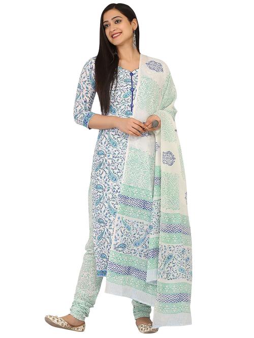 printed unstitched suit - 17603450 - Very Small Image - 1