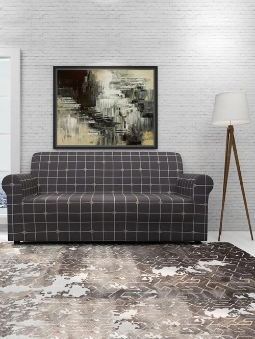 spandex & polyester fabric  big elasticity perfect size sofa slipcover- dimensions: 185 cm-230 cm (width) - 17605082 - Very Small Image - 1