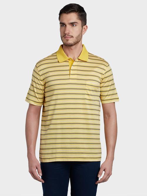 yellow striped polo t-shirt - 17606183 - Very Small Image - 1