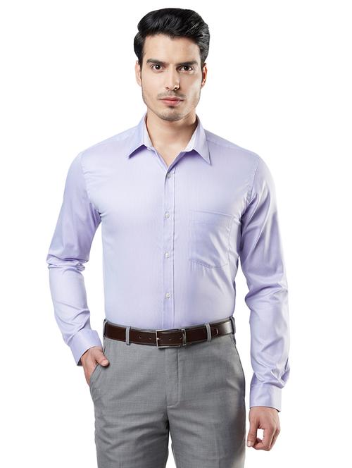purple self design formal shirt - 17606387 - Very Small Image - 1