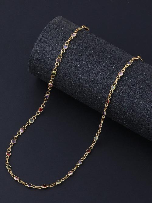 gold crystal chain necklace - 17606889 - Very Small Image - 1
