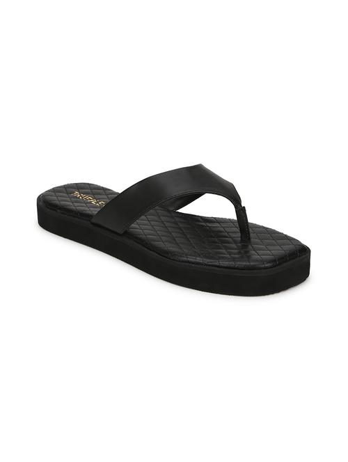 black pu slip on sandals - 17607138 - Very Small Image - 1