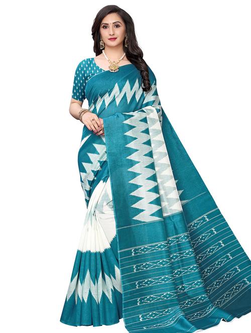 ikat printed saree - 17609435 - Very Small Image - 1