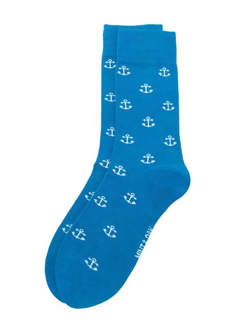 blue cotton above ankle length sock - 17610738 - Very Small Image - 1