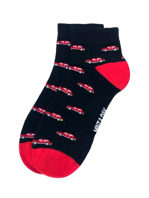 men black printed ankle length sock - 17610779 - Very Small Image - 1