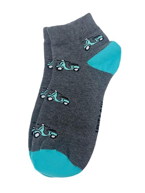 men grey printed ankle length sock - 17610788 - Very Small Image - 1