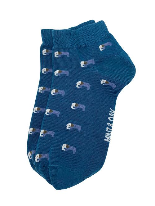 men blue printed ankle length sock - 17610791 - Very Small Image - 1