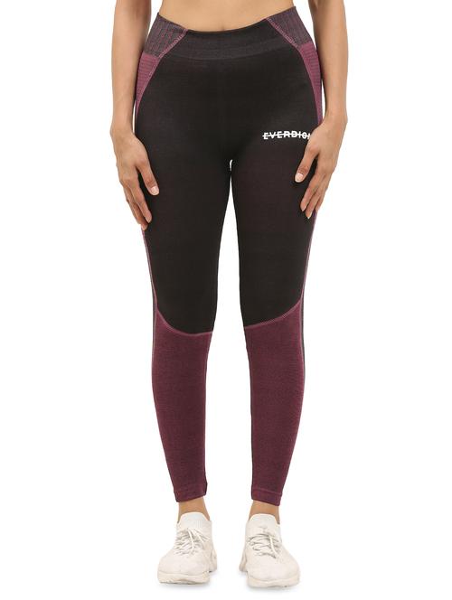 color block sports legging - 17612025 - Very Small Image - 1