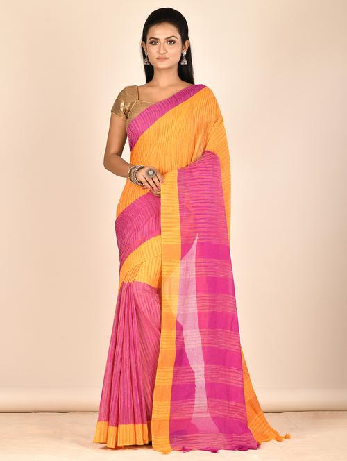 self design handloom saree - 17612736 - Very Small Image - 1