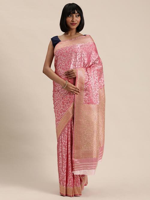 zari kanjivaram saree with blouse - 17613012 - Very Small Image - 1