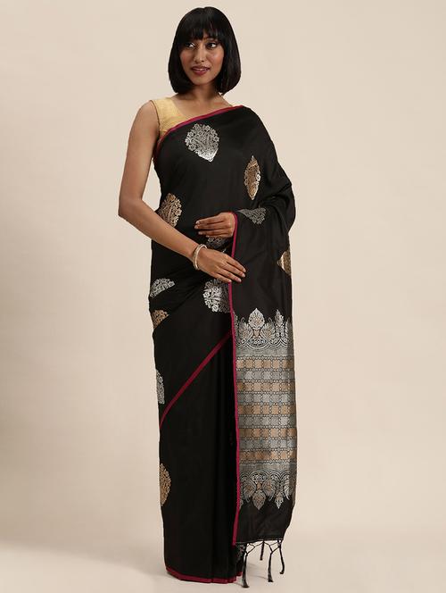 zari kanjivaram saree with blouse - 17613021 - Very Small Image - 1