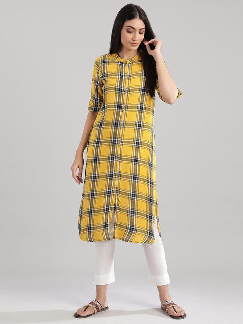 women's straight kurta - 17613276 - Very Small Image - 1