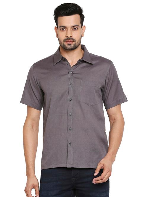 mens solid casual shirt - 17613571 - Very Small Image - 1