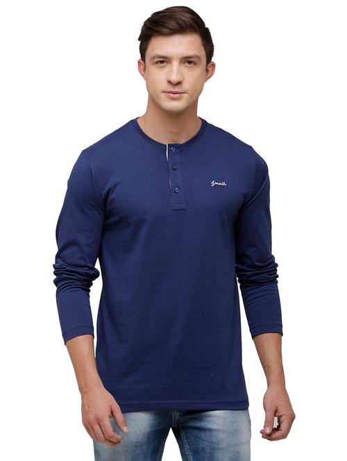 navy blue solid t-shirt - 17613621 - Very Small Image - 1