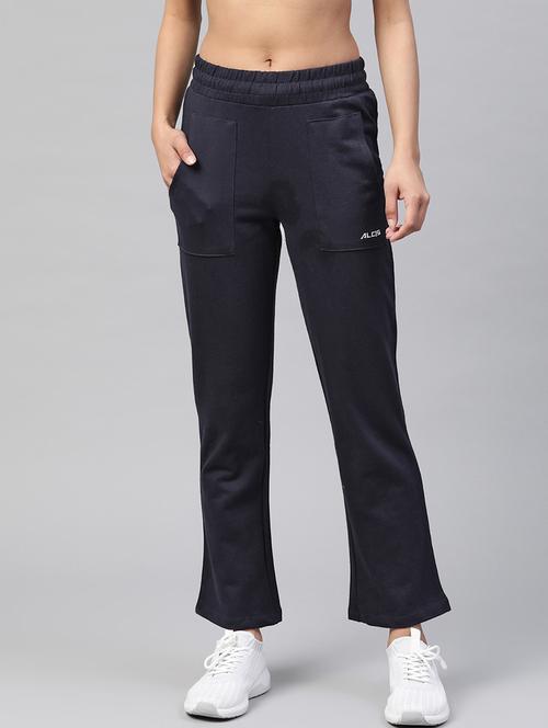high rise solid  track pant - 17613743 - Very Small Image - 1