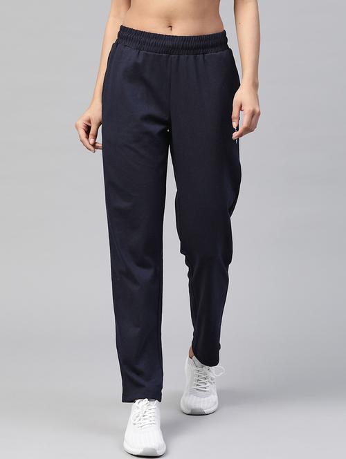 high rise solid  track pant - 17613748 - Very Small Image - 1