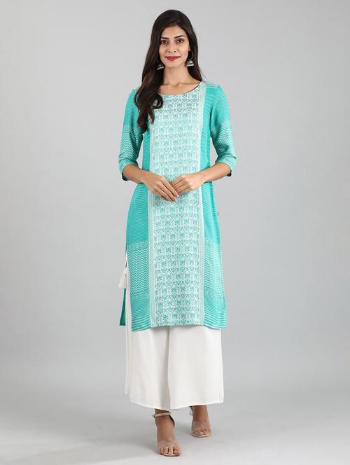 women's straight kurta - 17614169 - Very Small Image - 1