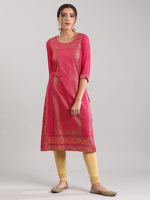 women's straight kurta - 17614233 - Very Small Image - 1
