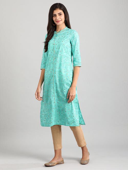 women's straight kurta - 17614256 - Very Small Image - 1