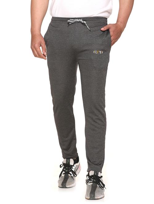 grey solid full length track pant - 17614304 - Very Small Image - 1