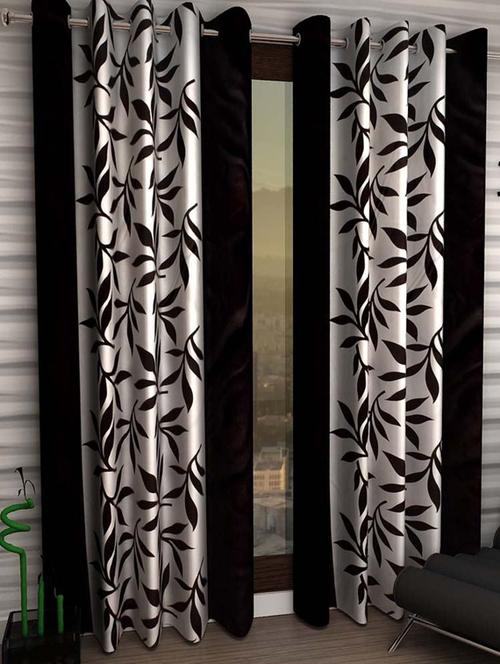 every green bazaar present stylish 2 pc kolavari door size curtains - 17615156 - Very Small Image - 1