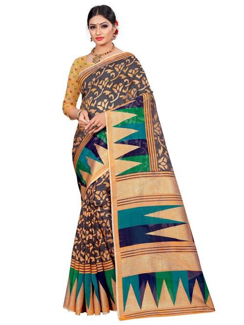 batik banarasi saree with blouse - 17615239 - Very Small Image - 1