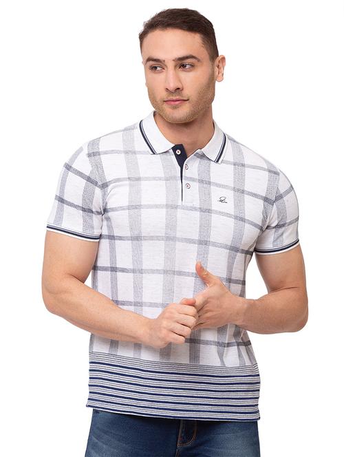 white checkered polo t-shirt - 17615540 - Very Small Image - 1