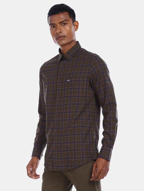 green checkered casual shirt - 17617218 - Very Small Image - 1