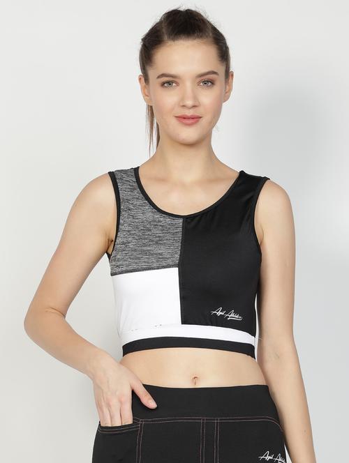 round neck sports bra  - 17620505 - Very Small Image - 1