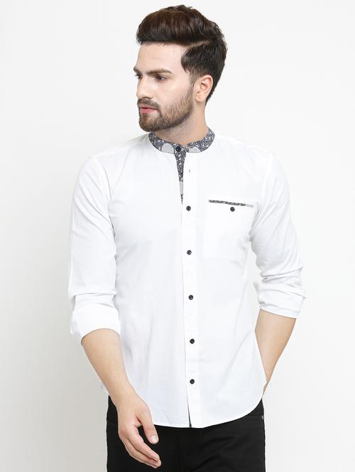 mens solid casual shirt - 17620852 - Very Small Image - 1