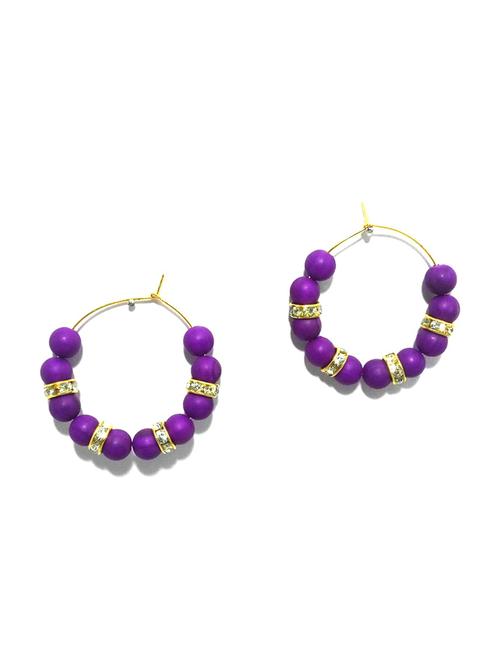 purple metal hoop earring - 17621557 - Very Small Image - 1