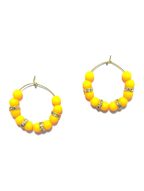 yellow metal hoop earring - 17621567 - Very Small Image - 1