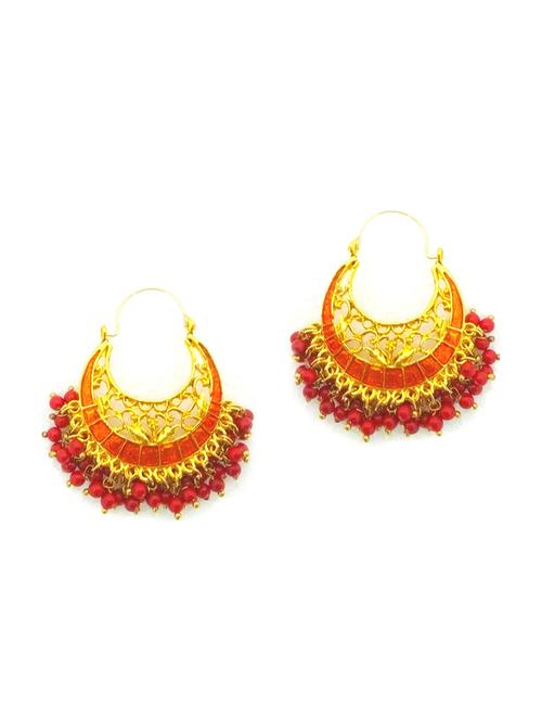 multi colored metal chandballi earring - 17621848 - Very Small Image - 1