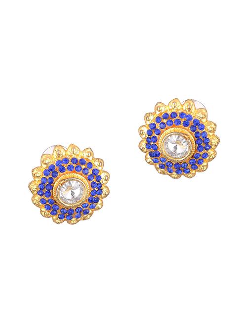 blue metal studs earring - 17622241 - Very Small Image - 1