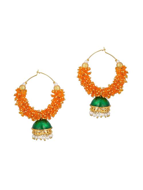 multi colored metal jhumka earring - 17622304 - Very Small Image - 1