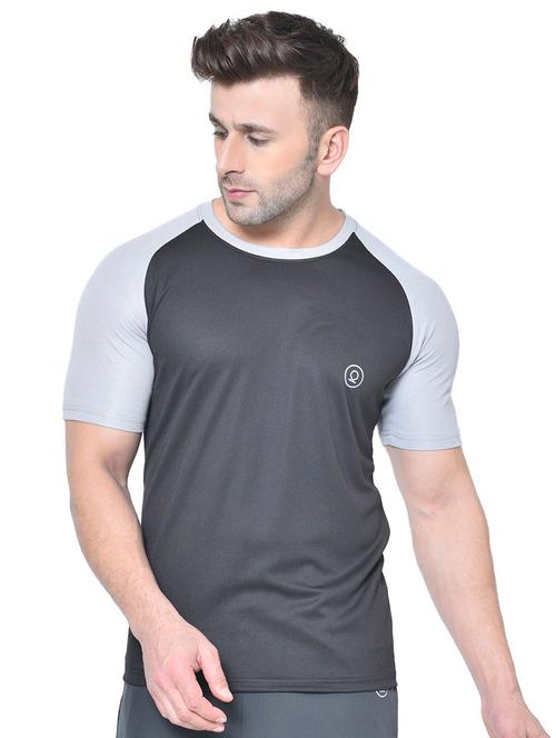 black color block raglan t-shirt - 17624915 - Very Small Image - 1