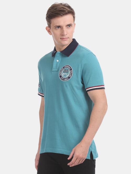 purist blue printed polo t-shirt  - 17625545 - Very Small Image - 1