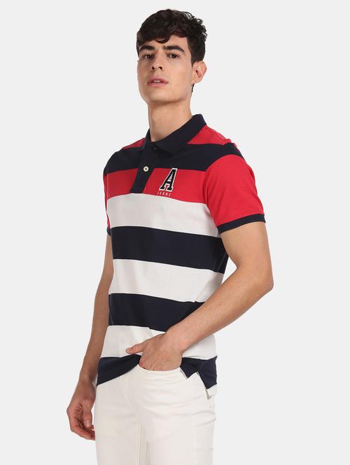 red striped polo t-shirt  - 17625785 - Very Small Image - 1