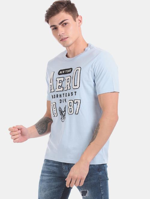 blue printed t-shirt - 17626109 - Very Small Image - 1