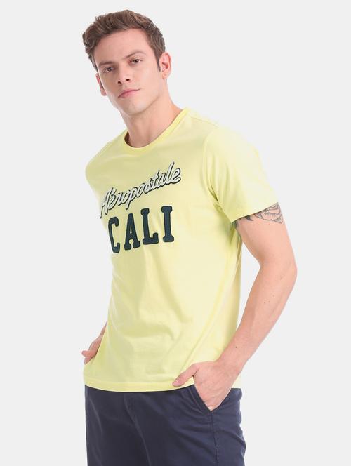 yellow printed t-shirt - 17626130 - Very Small Image - 1