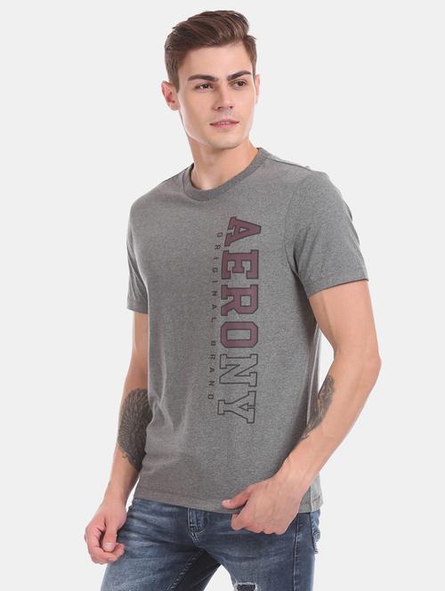 grey front print t-shirt  - 17626185 - Very Small Image - 1