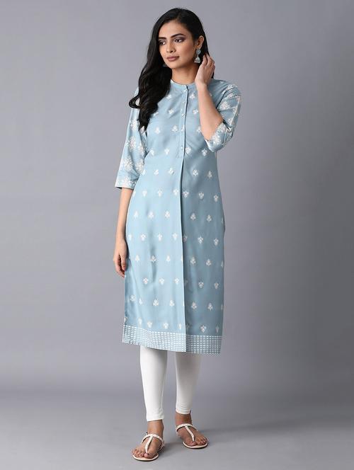 women's front slit kurta - 17627088 - Very Small Image - 1