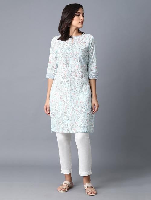 women's straight kurta - 17627097 - Very Small Image - 1