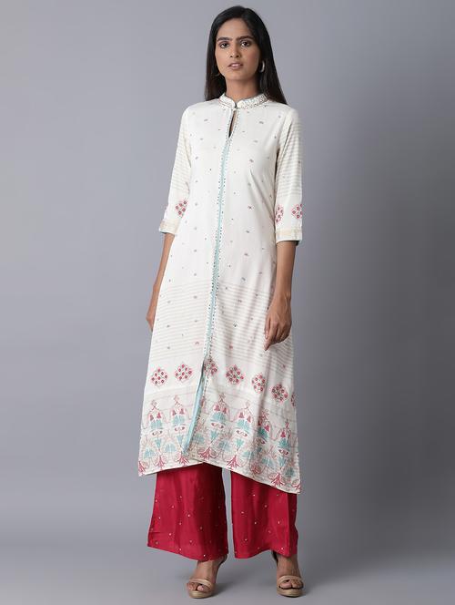 women's front slit kurta - 17627109 - Very Small Image - 1