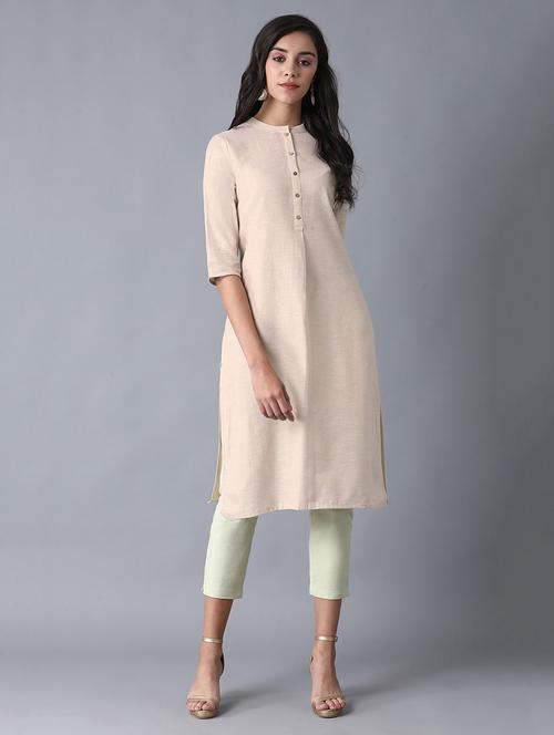 women's straight kurta - 17627124 - Very Small Image - 1
