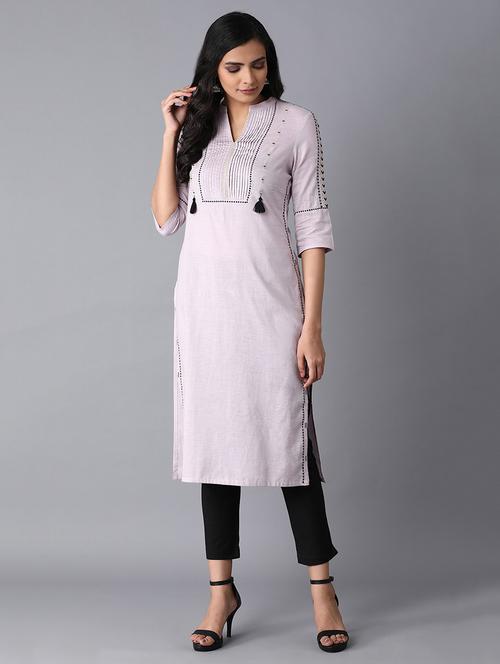 women's straight kurta - 17627147 - Very Small Image - 1