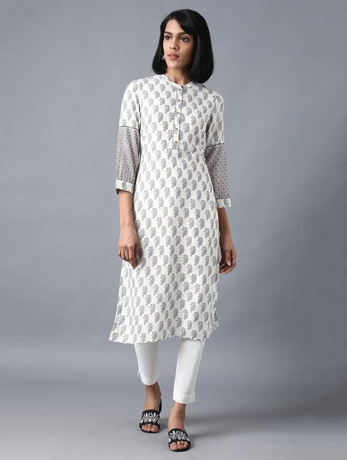 women's straight kurta - 17627214 - Very Small Image - 1